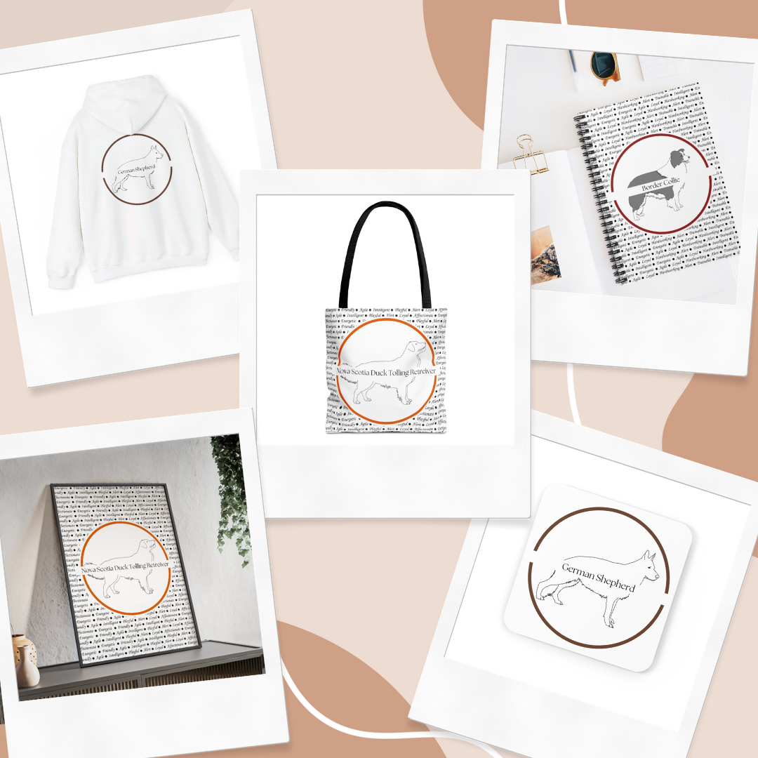 Produkter med hundrasmotiv