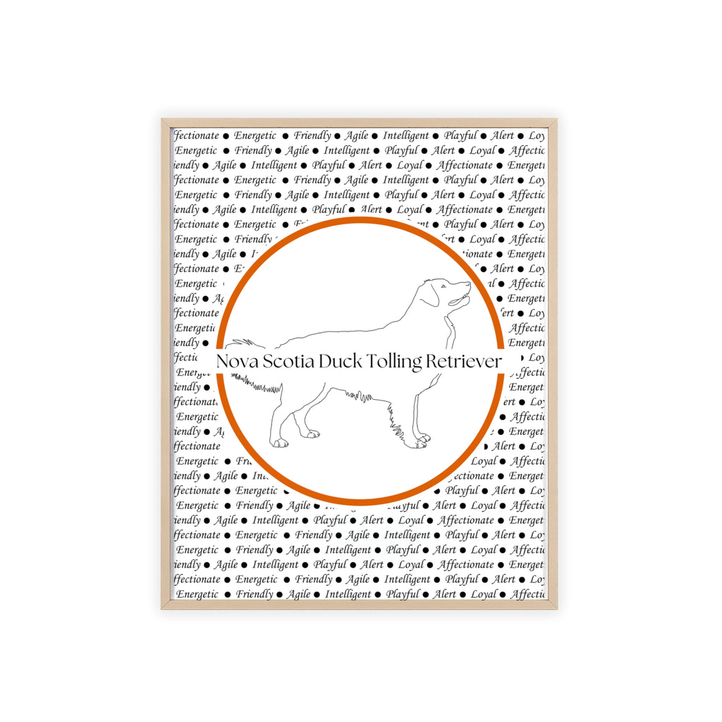 Poster i träram (tavla) med Nova Scotia Duck Tolling Retriever-motiv
