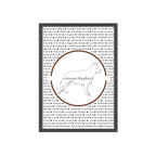 Poster i träram (tavla) med Tysk Schäfer (German Shepherd)-motiv