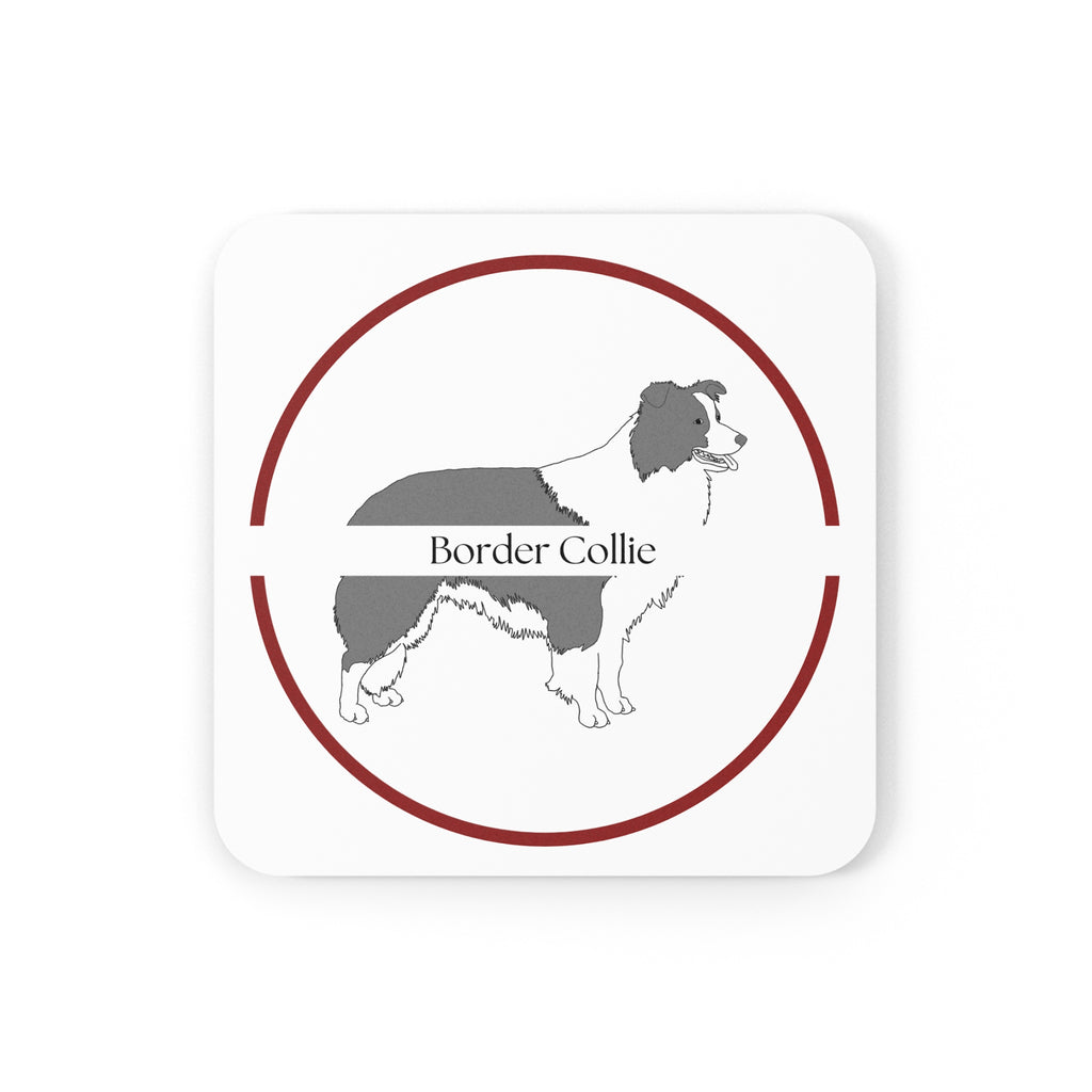 Glasunderlägg med Border Collie-motiv