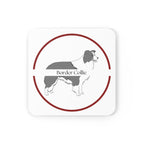 Glasunderlägg med Border Collie-motiv