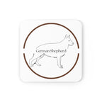 Glasunderlägg med Tysk Schäfer (German Shepherd)-motiv