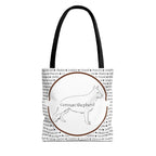 Tygväska med Tysk Schäfer (German Shepherd)-motiv