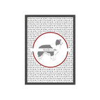 Poster i träram (tavla) med Border Collie-motiv