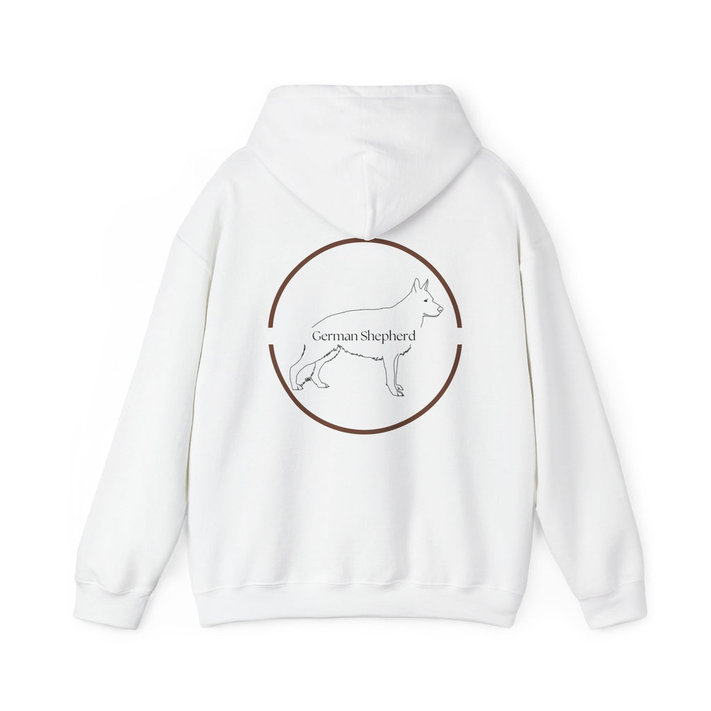 Hoodie med Tysk Schäfer (German Shepherd)-motiv