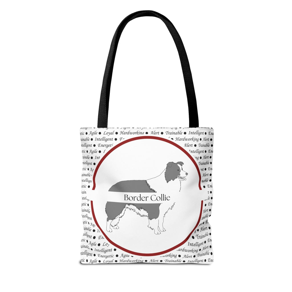 Tygväska med Border Collie-motiv