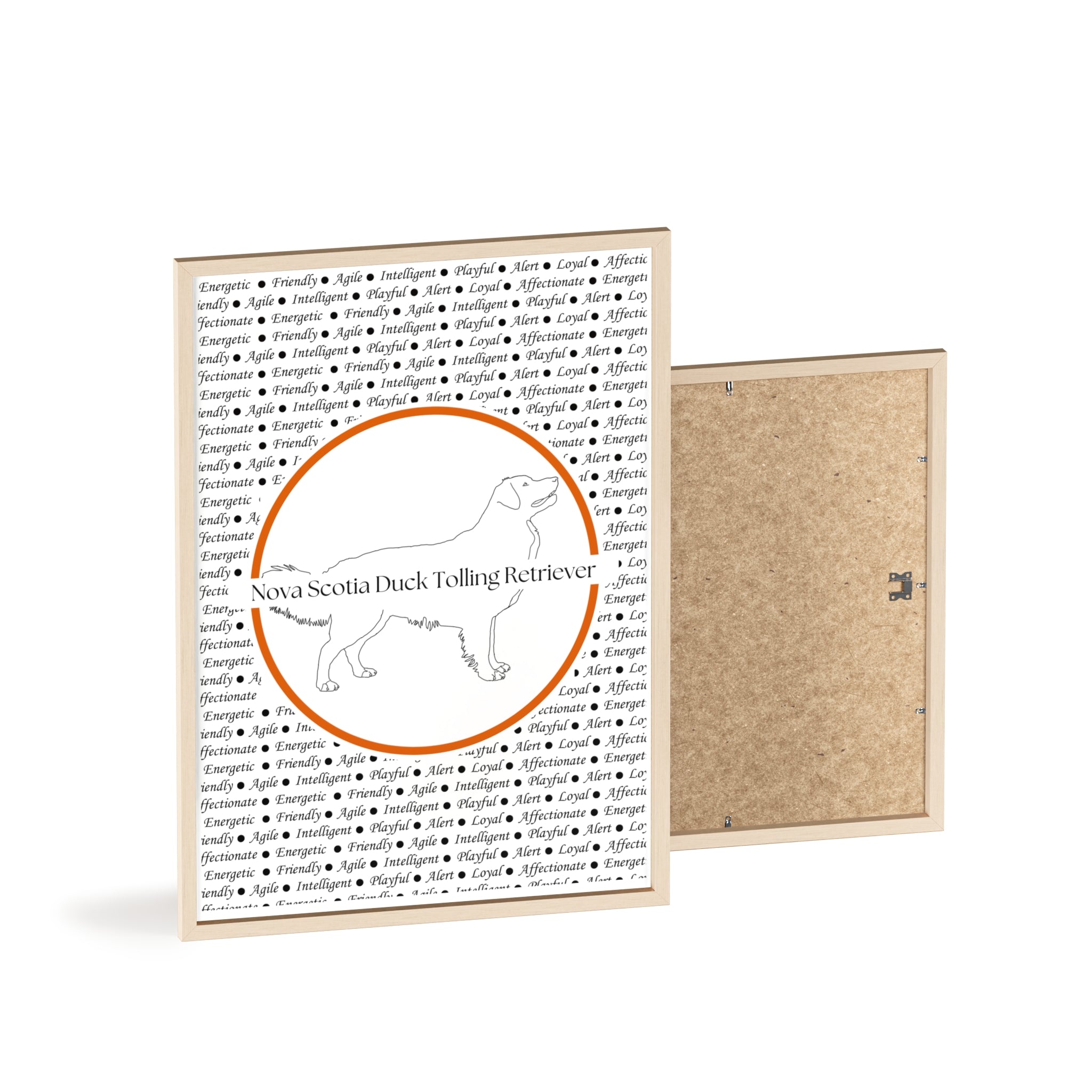 Poster i träram (tavla) med Nova Scotia Duck Tolling Retriever-motiv