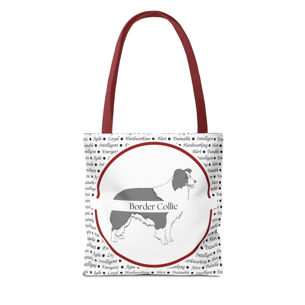 Tygväska med Border Collie-motiv