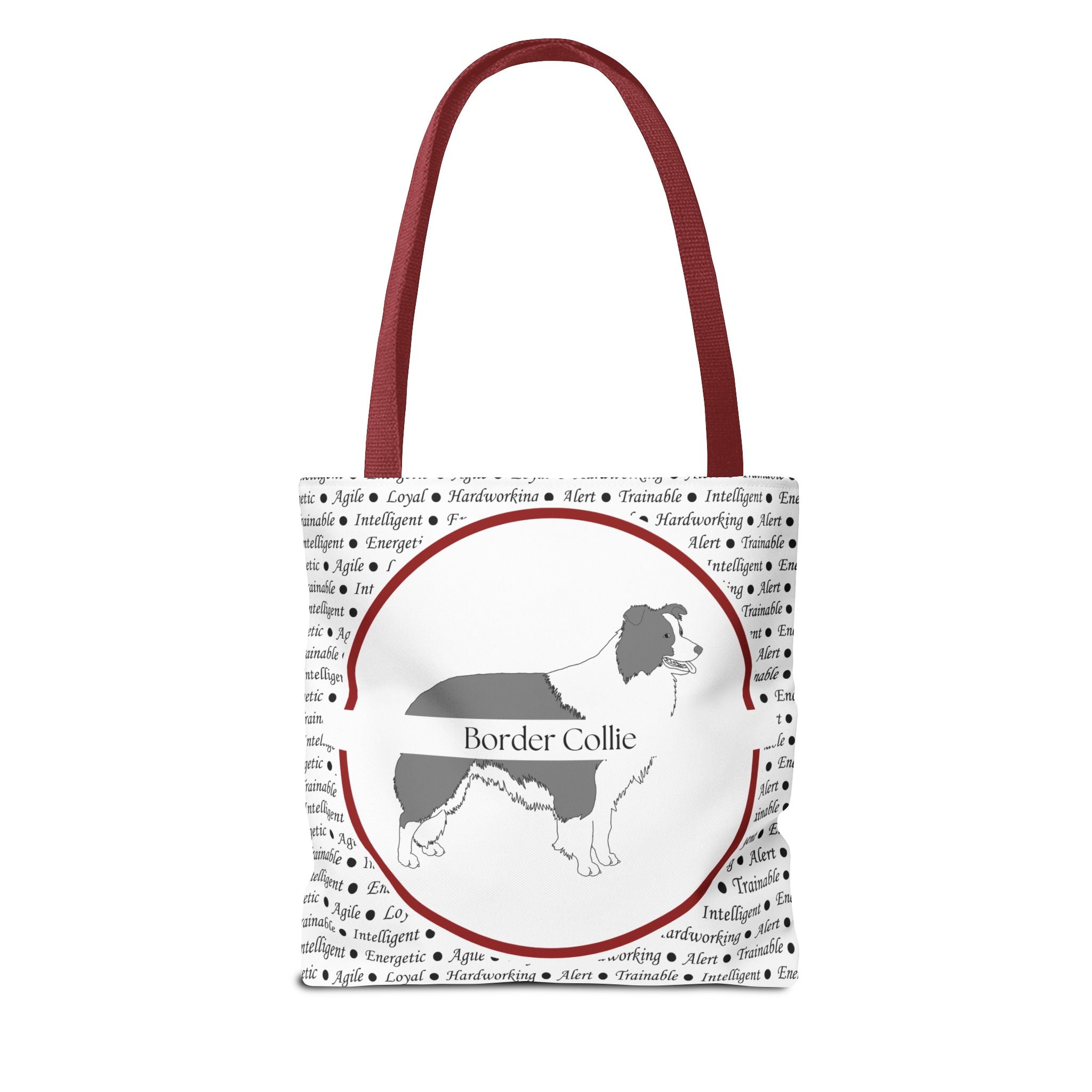 Tygväska med Border Collie-motiv