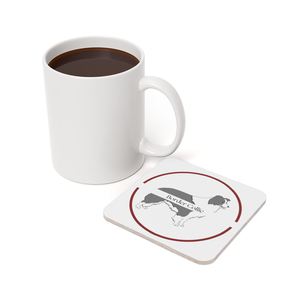 Glasunderlägg med Border Collie-motiv
