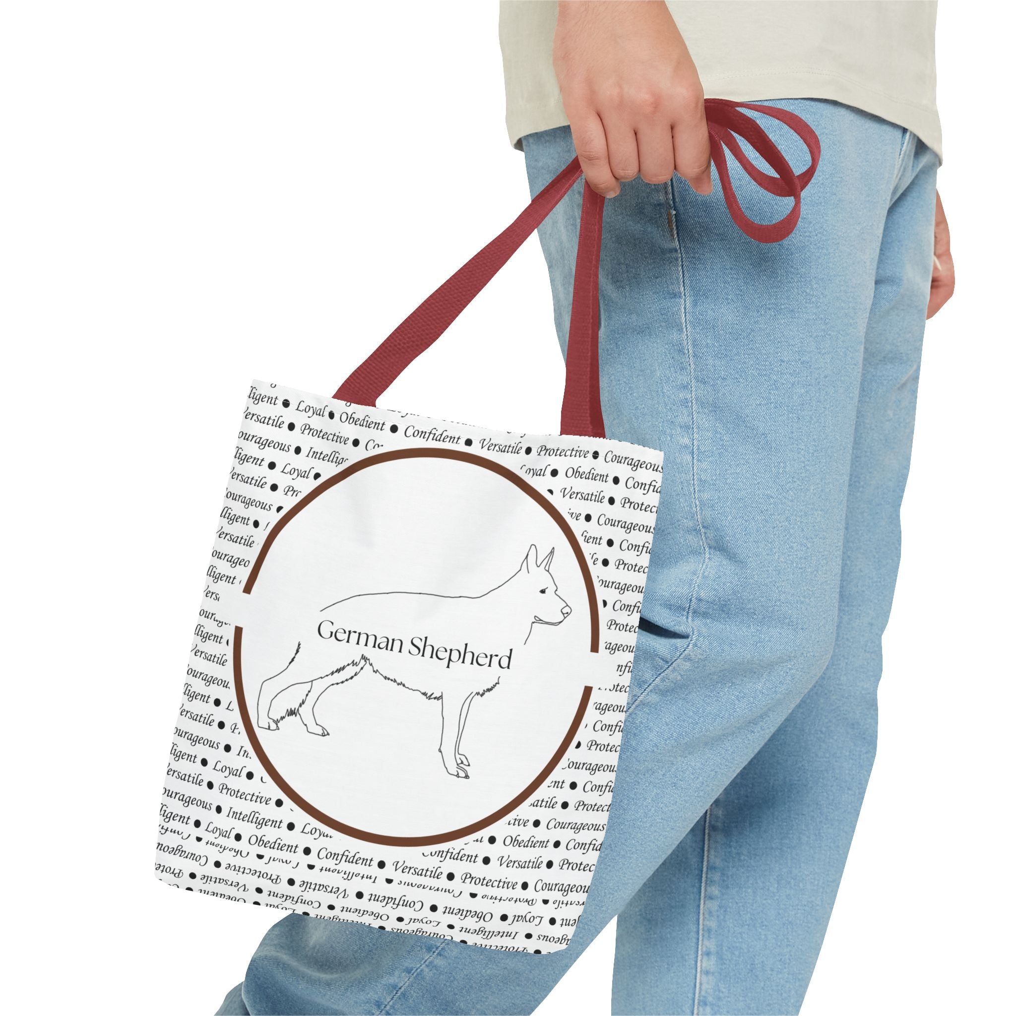 Tygväska med Tysk Schäfer (German Shepherd)-motiv