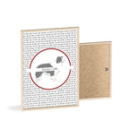 Poster i träram (tavla) med Border Collie-motiv