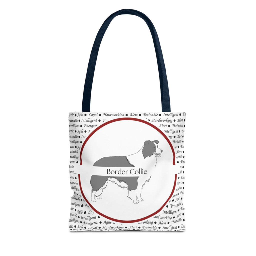 Tygväska med Border Collie-motiv