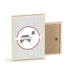 Poster i träram (tavla) med Border Collie-motiv