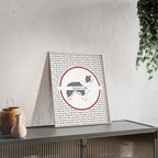 Poster i träram (tavla) med Border Collie-motiv