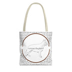 Tygväska med Tysk Schäfer (German Shepherd)-motiv