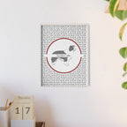 Poster i träram (tavla) med Border Collie-motiv