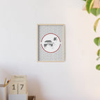 Poster i träram (tavla) med Border Collie-motiv