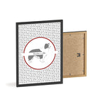 Poster i träram (tavla) med Border Collie-motiv