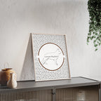 Poster i träram (tavla) med Tysk Schäfer (German Shepherd)-motiv