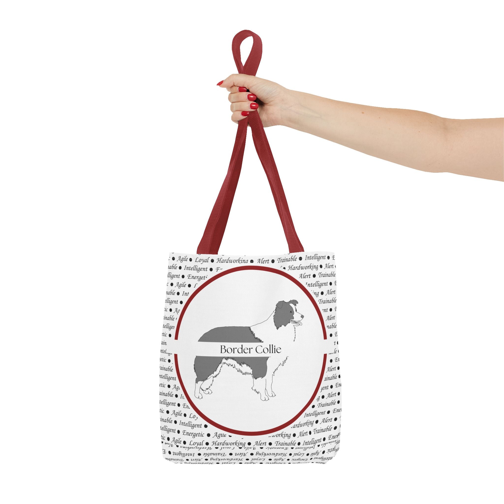 Tygväska med Border Collie-motiv