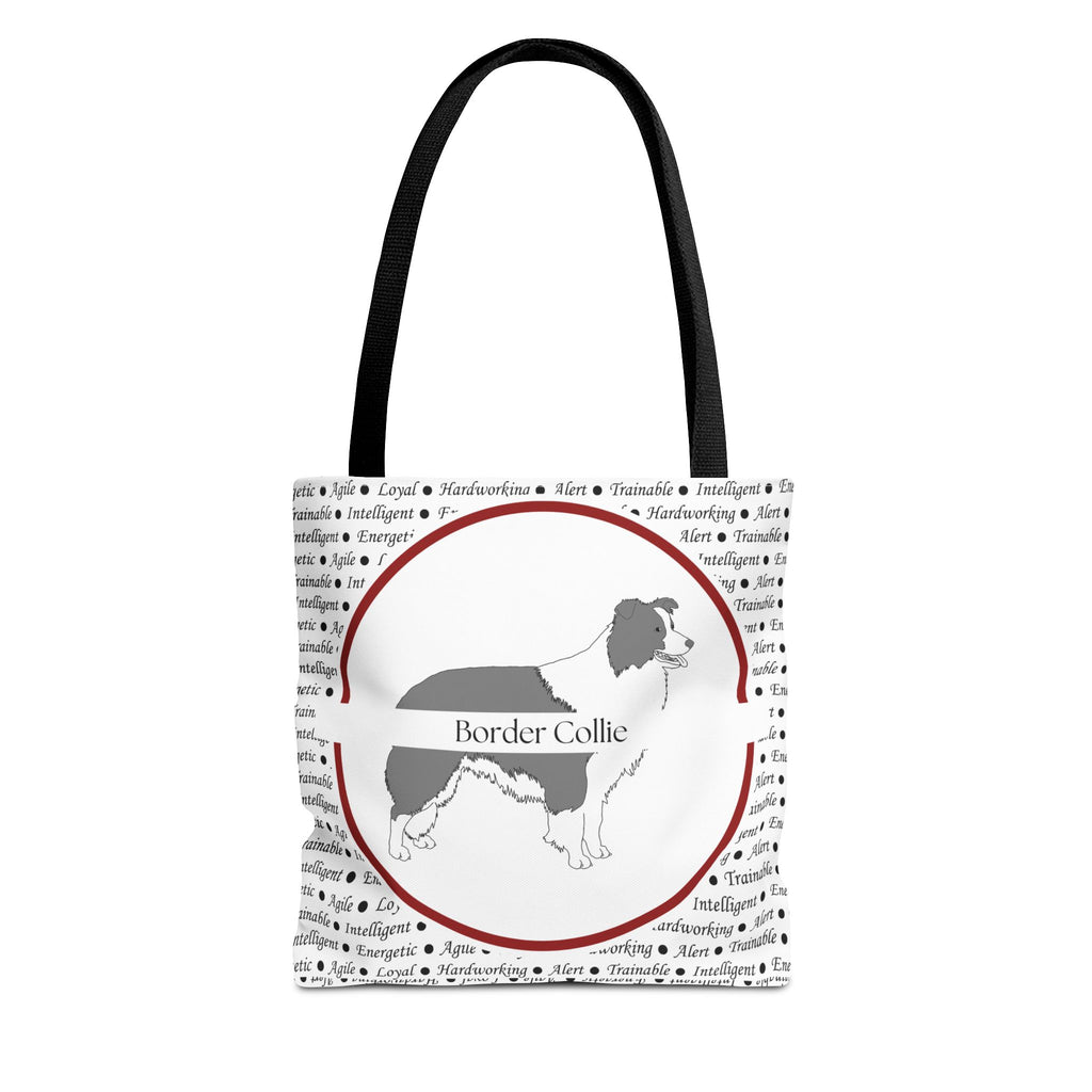 Tygväska med Border Collie-motiv