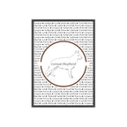 Poster i träram (tavla) med Tysk Schäfer (German Shepherd)-motiv