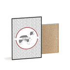 Poster i träram (tavla) med Border Collie-motiv