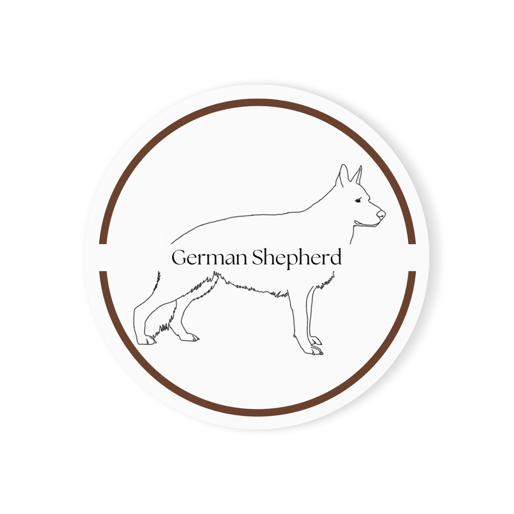 Glasunderlägg med Tysk Schäfer (German Shepherd)-motiv