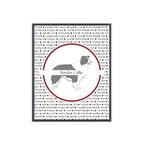 Poster i träram (tavla) med Border Collie-motiv