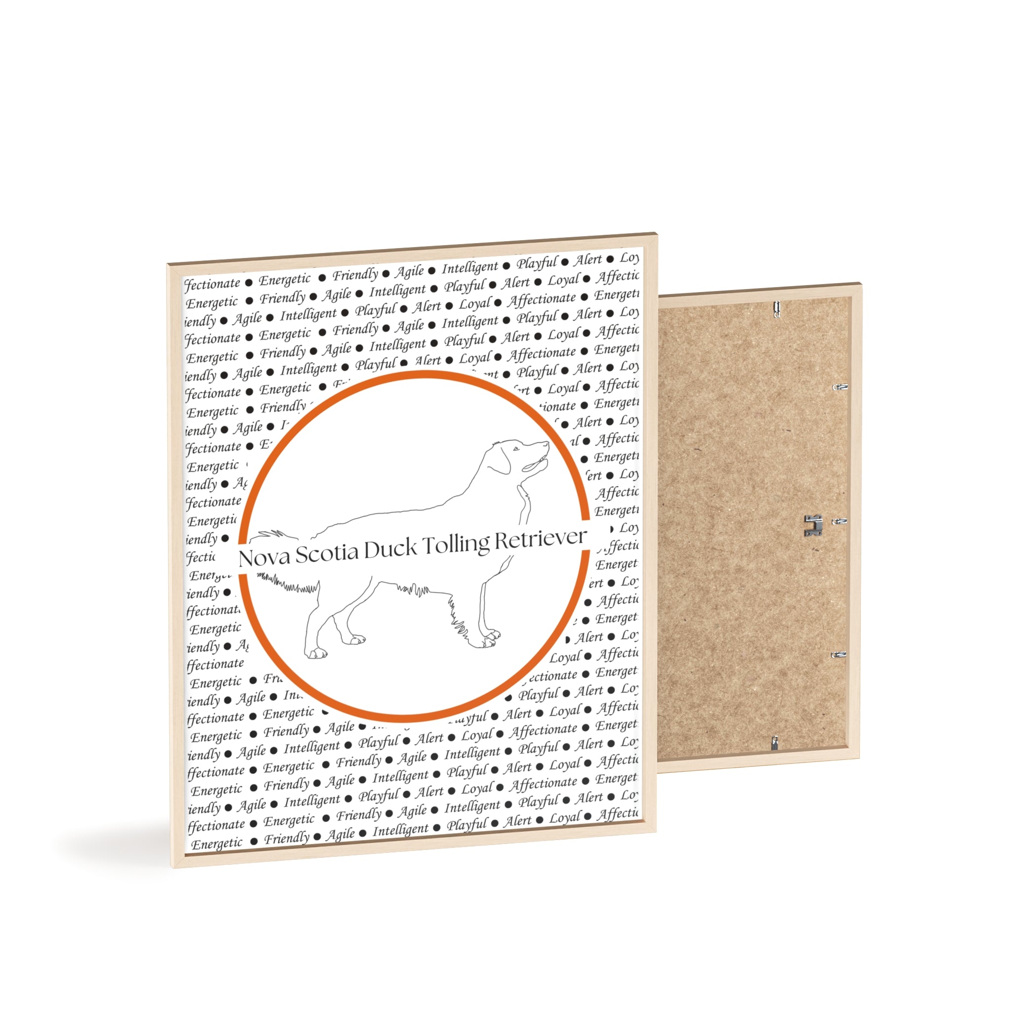 Poster i träram (tavla) med Nova Scotia Duck Tolling Retriever-motiv