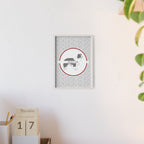 Poster i träram (tavla) med Border Collie-motiv