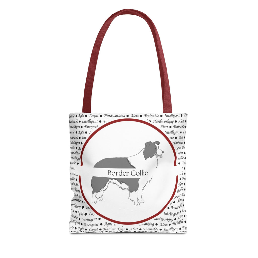 Tygväska med Border Collie-motiv