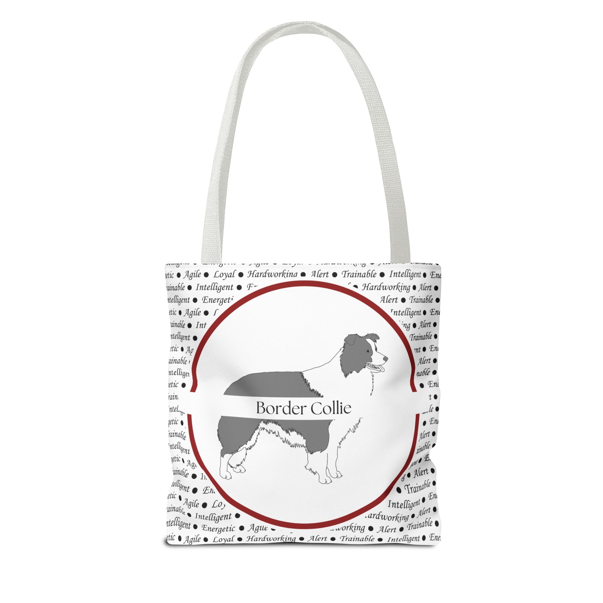 Tygväska med Border Collie-motiv