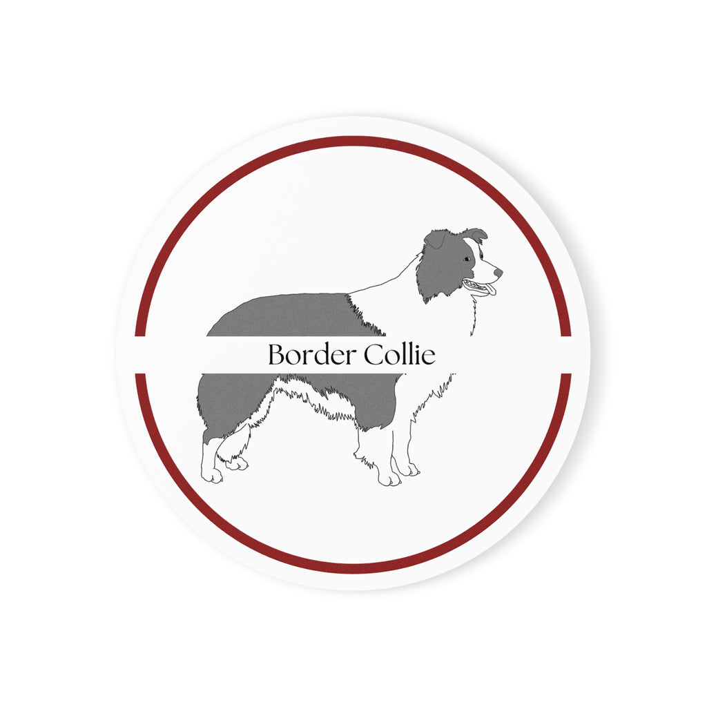 Glasunderlägg med Border Collie-motiv