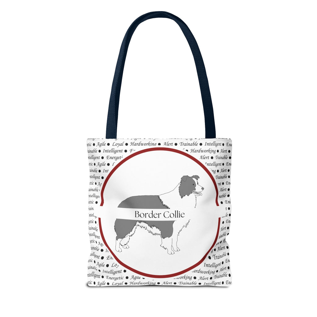 Tygväska med Border Collie-motiv