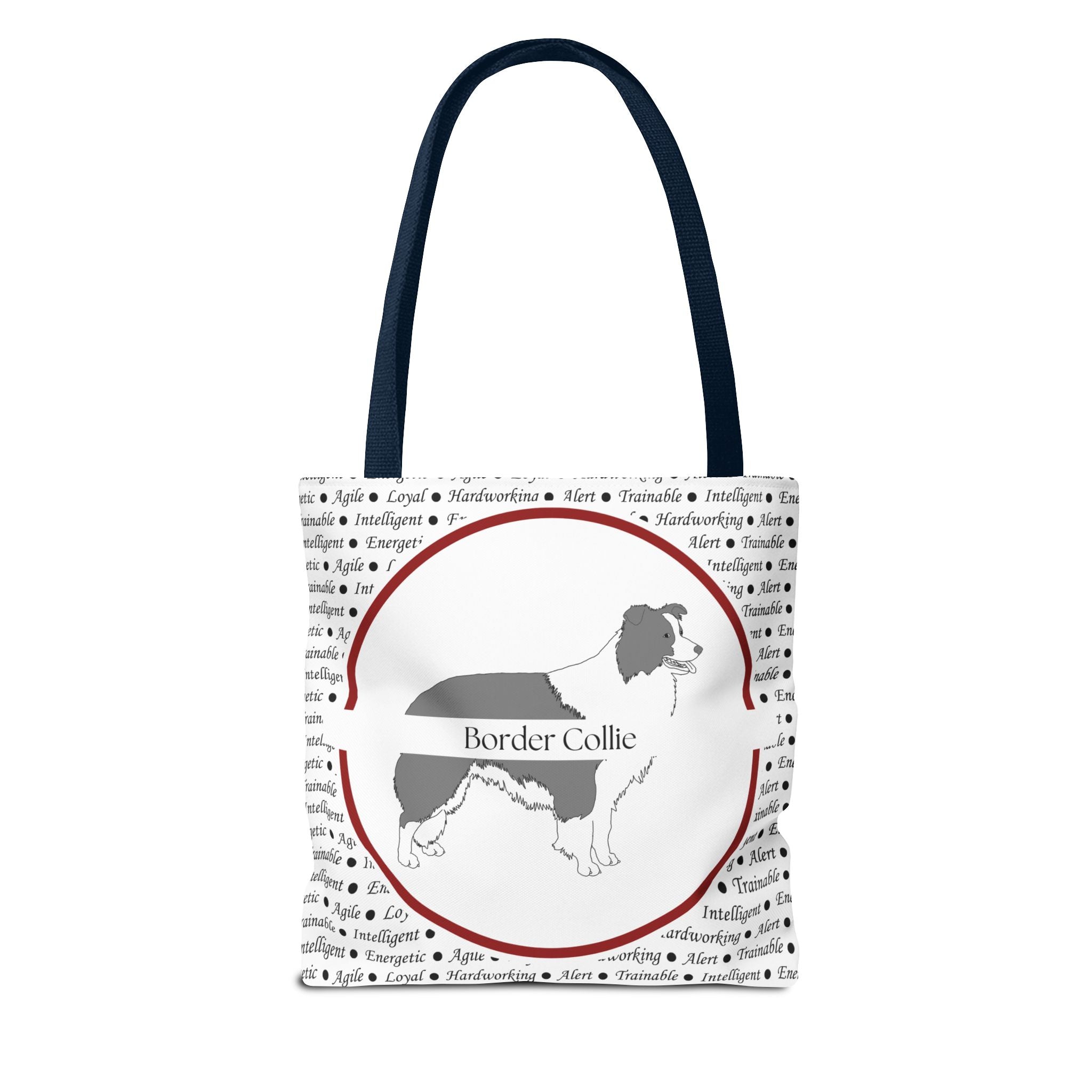 Tygväska med Border Collie-motiv