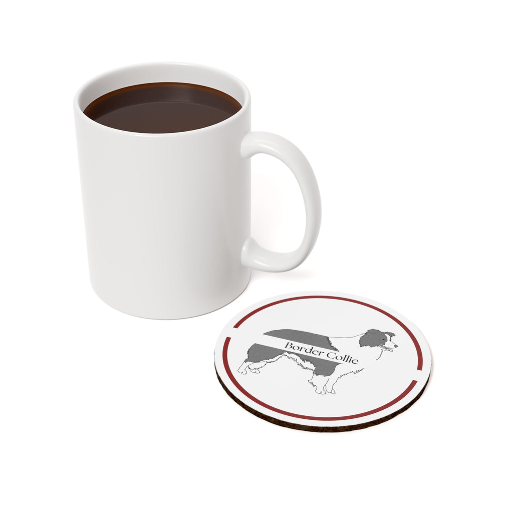 Glasunderlägg med Border Collie-motiv