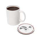 Glasunderlägg med Border Collie-motiv