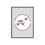 Poster i träram (tavla) med Border Collie-motiv